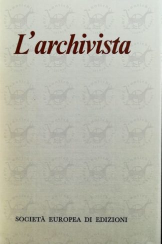AA. VV. - L'archivista - Frontespizio