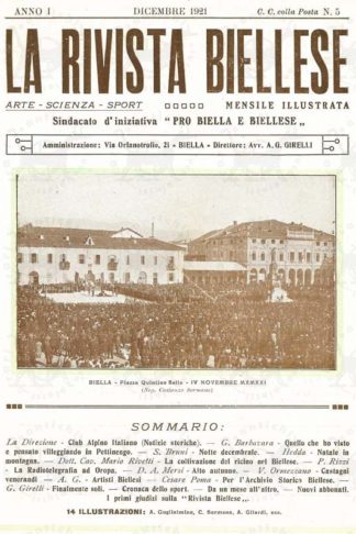 Autori Vari la RIVISTA BIELLESE A cura dell’Istituto Editoriale