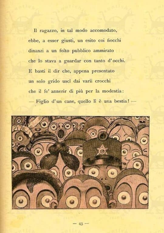 BERTELLI LUIGI (Vamba) - Cinematografo poetico di Vamba la storia di un naso. Seconda edizione con molte illustrazioni di Corrado Sarri e molte tavole in colore dell’autore
