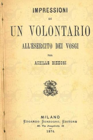 BIZZONI ACHILLE - Impressioni di un volontario all’esercito dei Vosgi