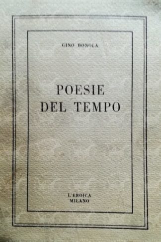 BONOLA GINO – Poesie del tempo