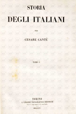 CANTÙ CESARE - Storia degli italiani