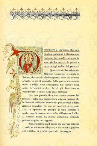 CAPRIN GIUSEPPE - Il Trecento a Trieste. Con illustrazioni policrome