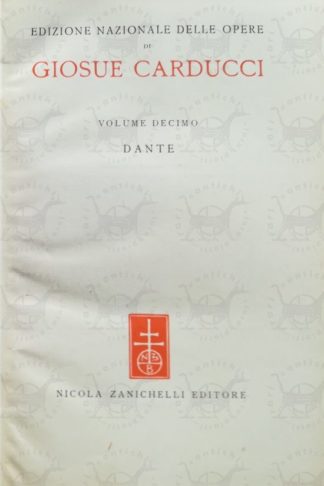 CARDUCCI GIOSUÈ – Dante - Frontespizio