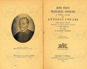 CESARI ANTONIO - Rime gravi traduzioni poetiche e versi latini