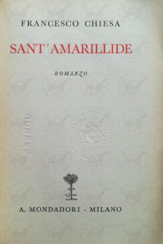 CHIESA FRANCESCO - Sant'Amarillide - Frontespizio