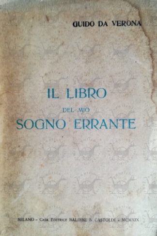 DA VERONA GUIDO - Il libro del mio sogno errante - Copertina anteriore