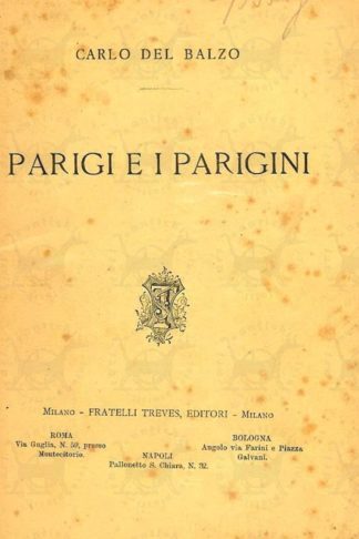DEL BALZO CARLO - Parigi e i parigini