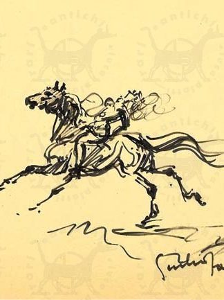 FALZONI GIULIO - Cavallo con amazzone