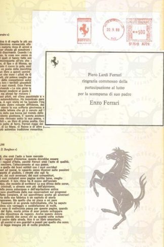 FERRARI ENZO - Il libro rosso 1974 - Copia autografata