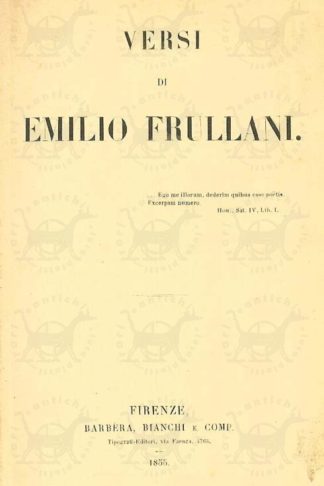FRULLANI EMILIO - Versi