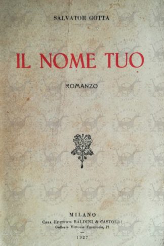GOTTA SALVATORE - Il tuo nome - Copertina anteriore