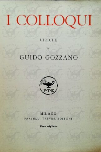 GOZZANO GUIDO - I colloqui - Frontespizio