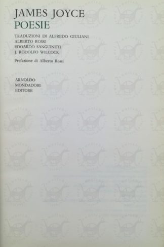 JOYCE JAMES - Poesie - Frontespizio