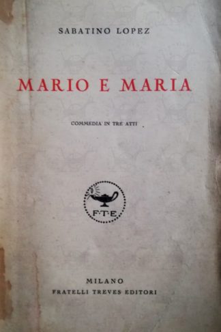 LOPEZ SABATINO - Mario e Maria - Copertina anteriore