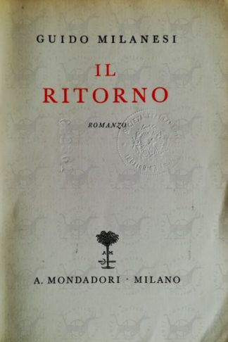 MILANESI GUIDO - Il ritorno - Frontespizio