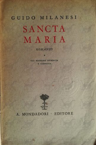 MILANESI GUIDO - Sancta Maria - Frontespizio