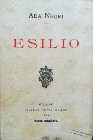 NEGRI ADA - Esilio - Copertina anteriore