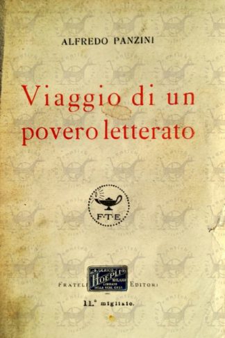 PANZINI ALFREDO - Viaggio di un povero letterato - Copertina anteriore