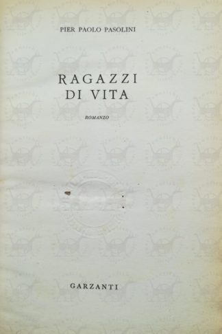 PASOLINI PIER PAOLO – Ragazzi di vita
