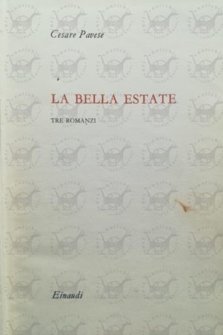 PAVESE CESARE - La bella estate 1960 - Frontespizio