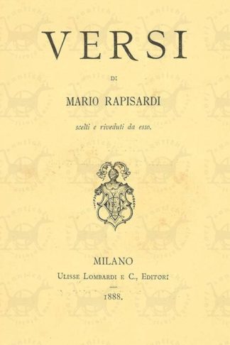 RAPISARDI MARIO - Versi. Scelti e riveduti da esso Frontespizio