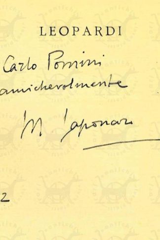 SAPONARO MICHELE - Leopardi. Con ventitre illustrazioni