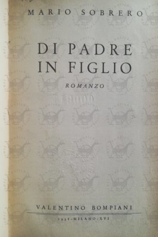 SOBRERO MARIO - Di padre in figlio -Frontespizio