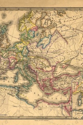 SPRUNER KARL - Atlante storico geografico Ventidue carte illuminate ed incise in rame
