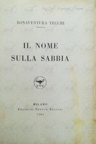TECCHI BONAVENTURA - Il nome sulla sabbia