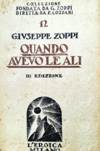 ZOPPI GIUSEPPE – Quando avevo le ali - Copertina anteriore