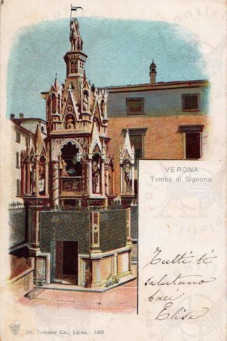 cartolina_d_epoca_Verona_ tomba_di_signorio