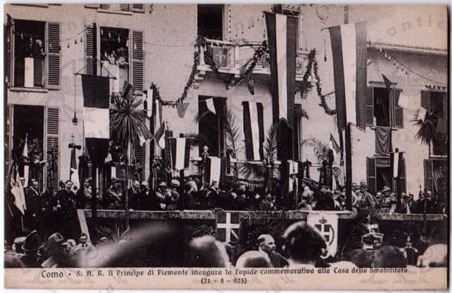 Cartolina_d_epoca_Como_Principe_ Umberto_di_Savoia_Lago_di_Como