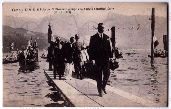 Cartolina_d_epoca_Como_Principe_ Umberto_di_Savoia_Lago_di_Como