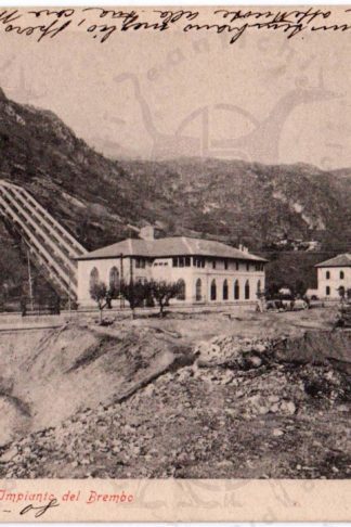 cartolina_d_epoca_ Bergamo_Dalmine_ Societa_Conti_Impianto_del_brembo
