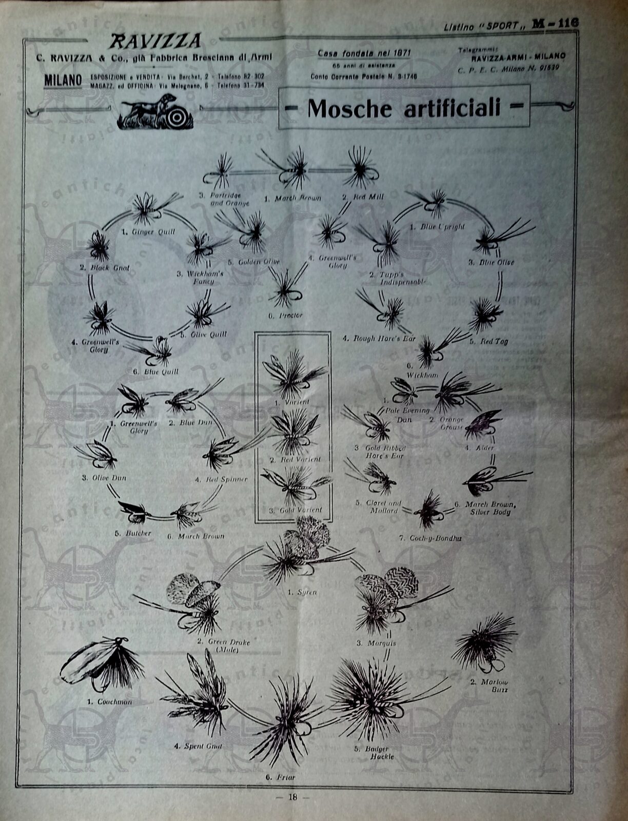 Catalogo_Commerciale_C_ Ravizza_&_Co_già_fabbrica_Bresciana_di armi_Listino_mensile_LA_PESCA_Sport_30_aprile_1936_Milano