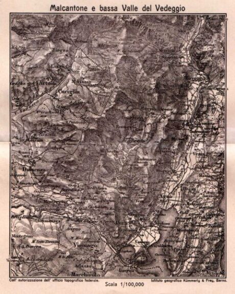 Aa Vv Galli Antonio Tamburini Angelo Guida Storico Descrittiva Del Malcantone E Della Bassa Valle Del Vedeggio Rari Ed Antichi