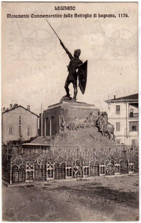 Cartolina_d'epoca_regionalismo_lombardia_Milano_legnano_monumento_battaglia_legnano_alberto_da_giussano