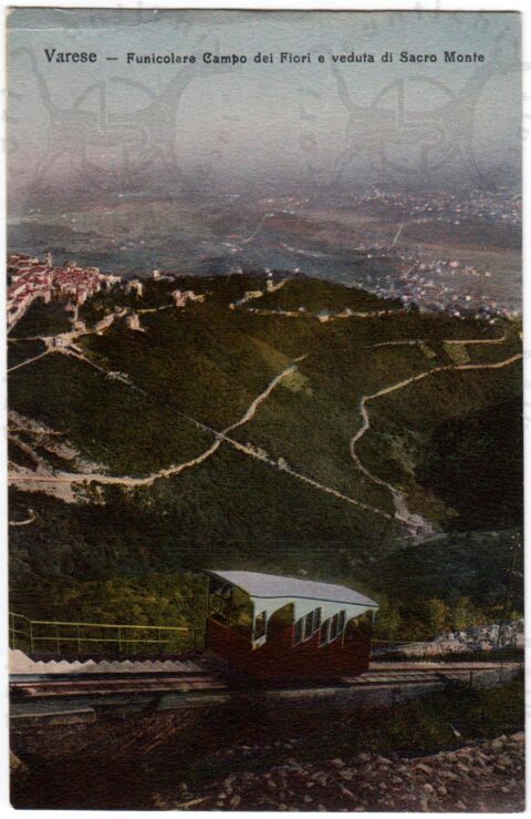 Cartolina_d'epoca_regionalismo_lombardia_varese_funicolare_campo_dei_fiori_sacro_monte