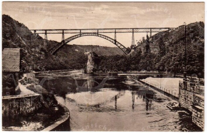 Cartolina_d'epoca_regionalismo_ Lombardi_Lecco_Paderno_d_Adda_Ponte_San_Michele_Calusco_Röthlisberger