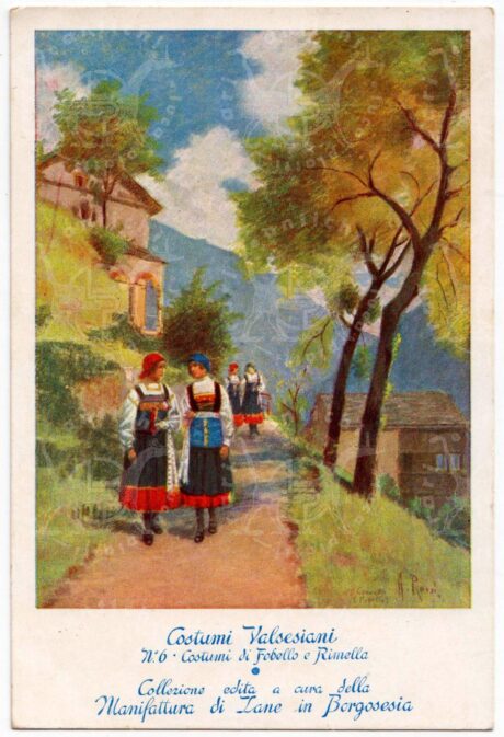 Cartolina_d'epoca_regionalismo_ Piemonte_Vercelli_Val_Sesia_costumi_regionali_Fobello_Rimella (1)