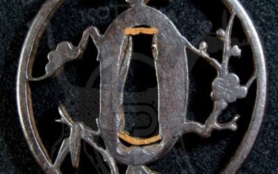 Tsuba il sahari della scuola Hazama o Kameyama