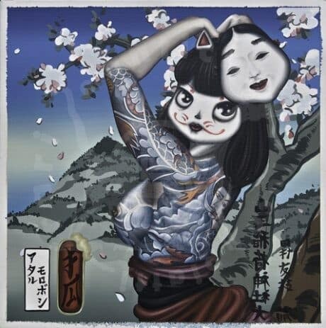 SWEET-KITSUNE_Kottoya_antiquariatogiapponese_japaneseart_MaxFerrgno_artegiapponese_donnavolpe