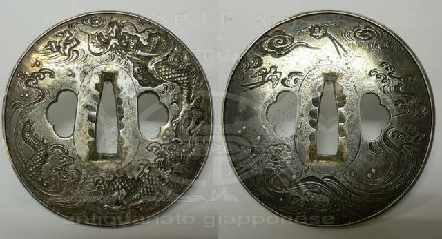 Kottoya_antiquariatogiapponese_japaneseart_tsuba_artegiapponese_daisho_drago