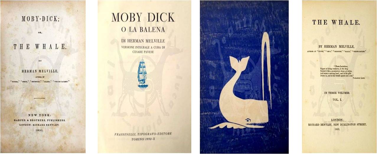 Libri antichi Cesare Pavese e il romanzo Moby Dick di Herman Melville