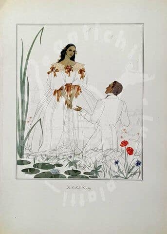 DE NERVAL GERARD - Sylvie Dessins de Vittorio Accornero Unite 8 tavole originali