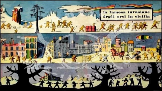 BUZZATI DINO La famosa invasione degli orsi in Sicilia Rizzoli1945 Prima edizone