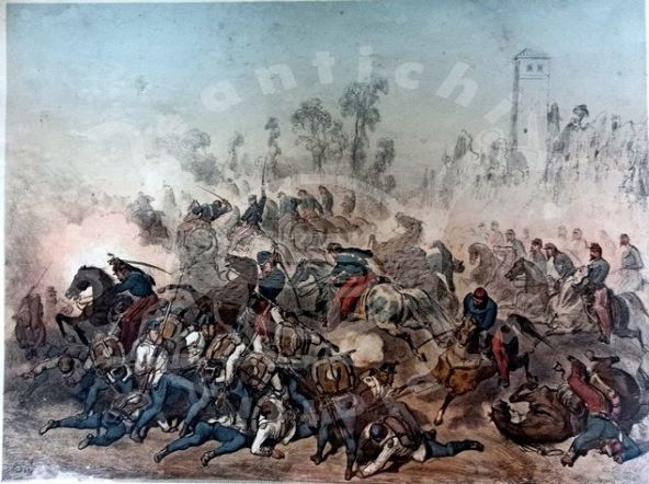 DORE PAUL GUSTAVE - Bataille de Solferino Battaglia di Solferino 24 giugno 1859 Litografia originale