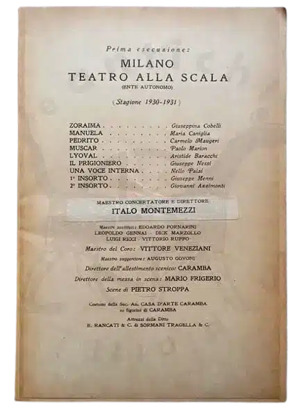 Ghisalberti Montemezzi La notte di Zoraima