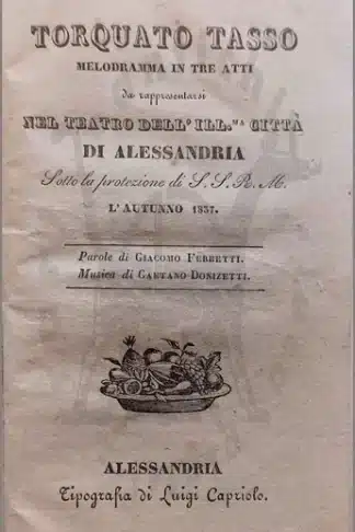 FERRETTI DONIZETTI Torquato Tasso
